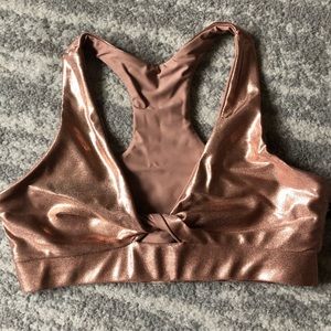 Rose Gold Twist Sports Bra Cleo The Hurricane